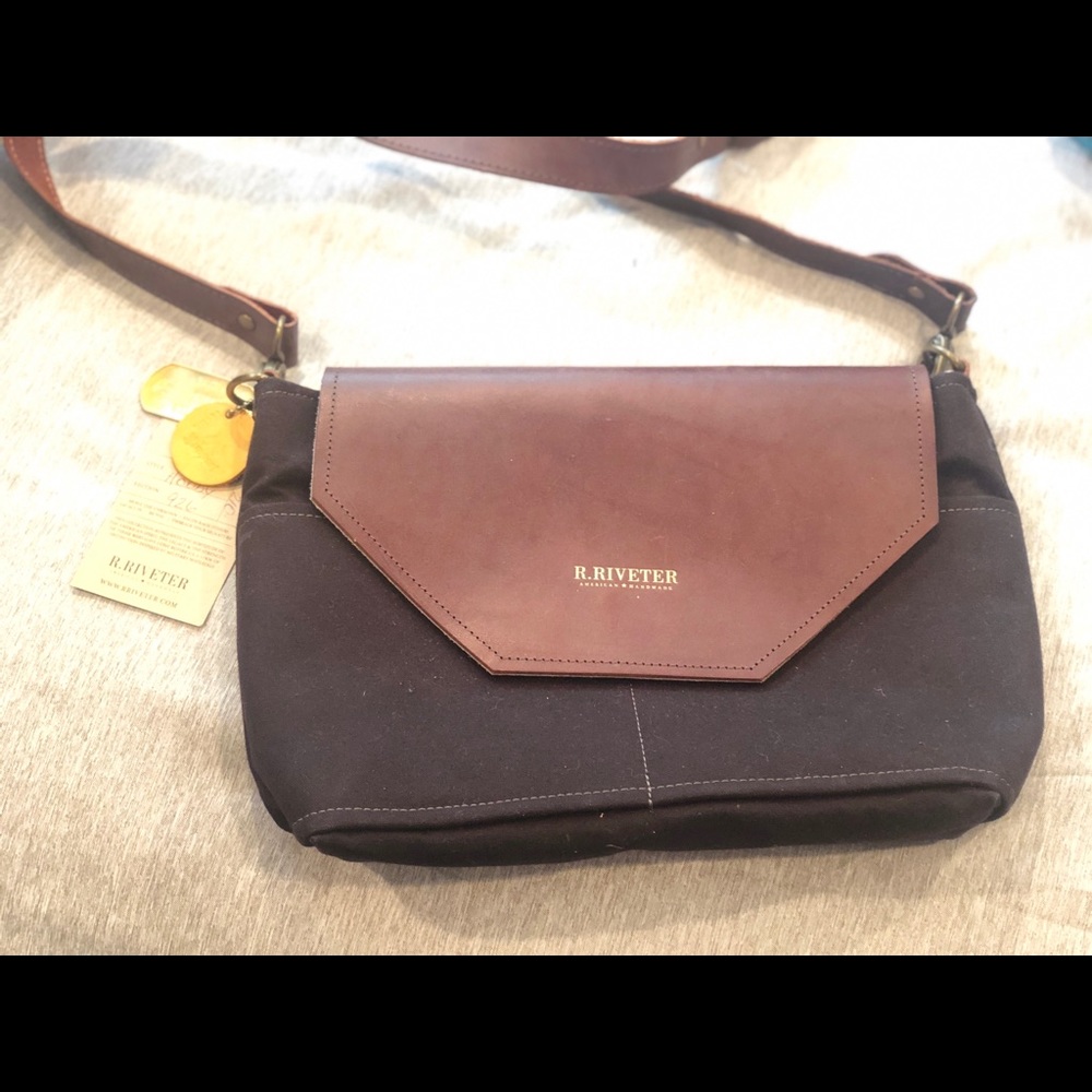 R. Riveter Signature Hobby Handbag Crossbody, NWT